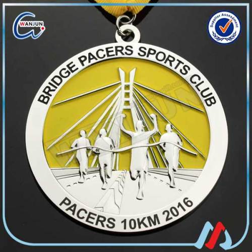 professional factory custom sport medal with ribbon/gold medal/cheap custom zinc alloy metal medals