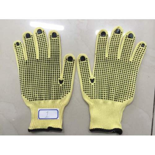 Doppelseitige gepunktete PVC-Handschuhe aus Kevlar