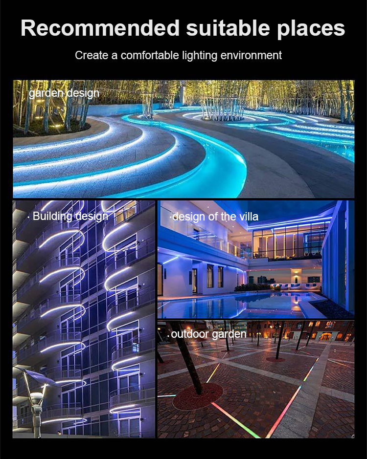 220V RGBIC water running neon light strip Rgbw Neon Led Rope Light Strip