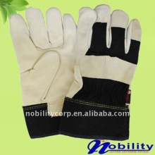 cow grain leather cotton lining working gloves