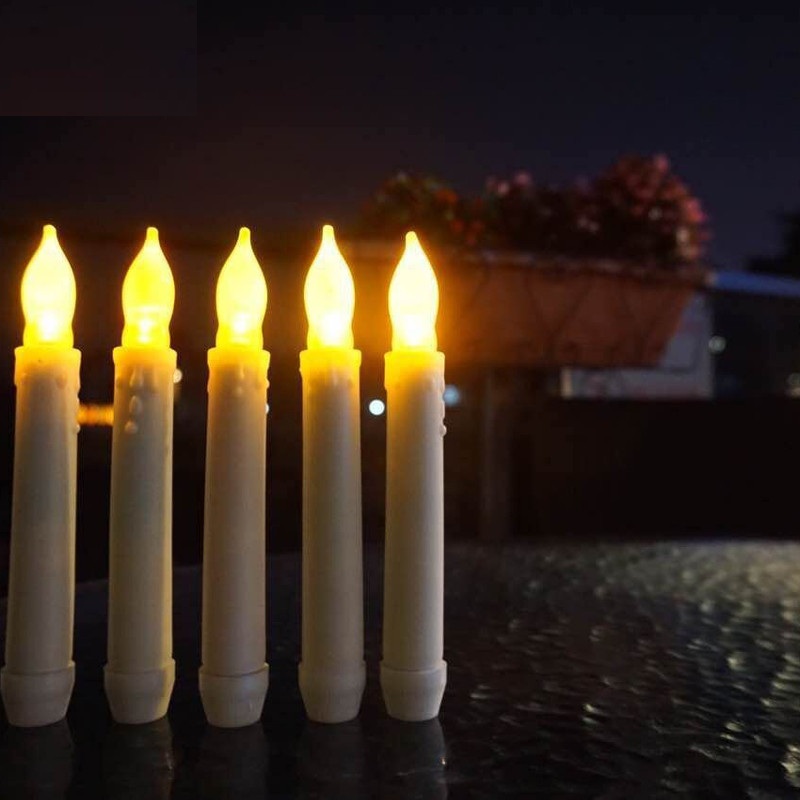 Flameless Taper Candle With Moving Flame