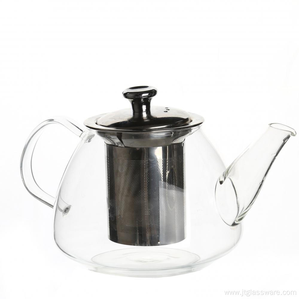 Handmade Glass Teapot With Stainless Steel Infuser