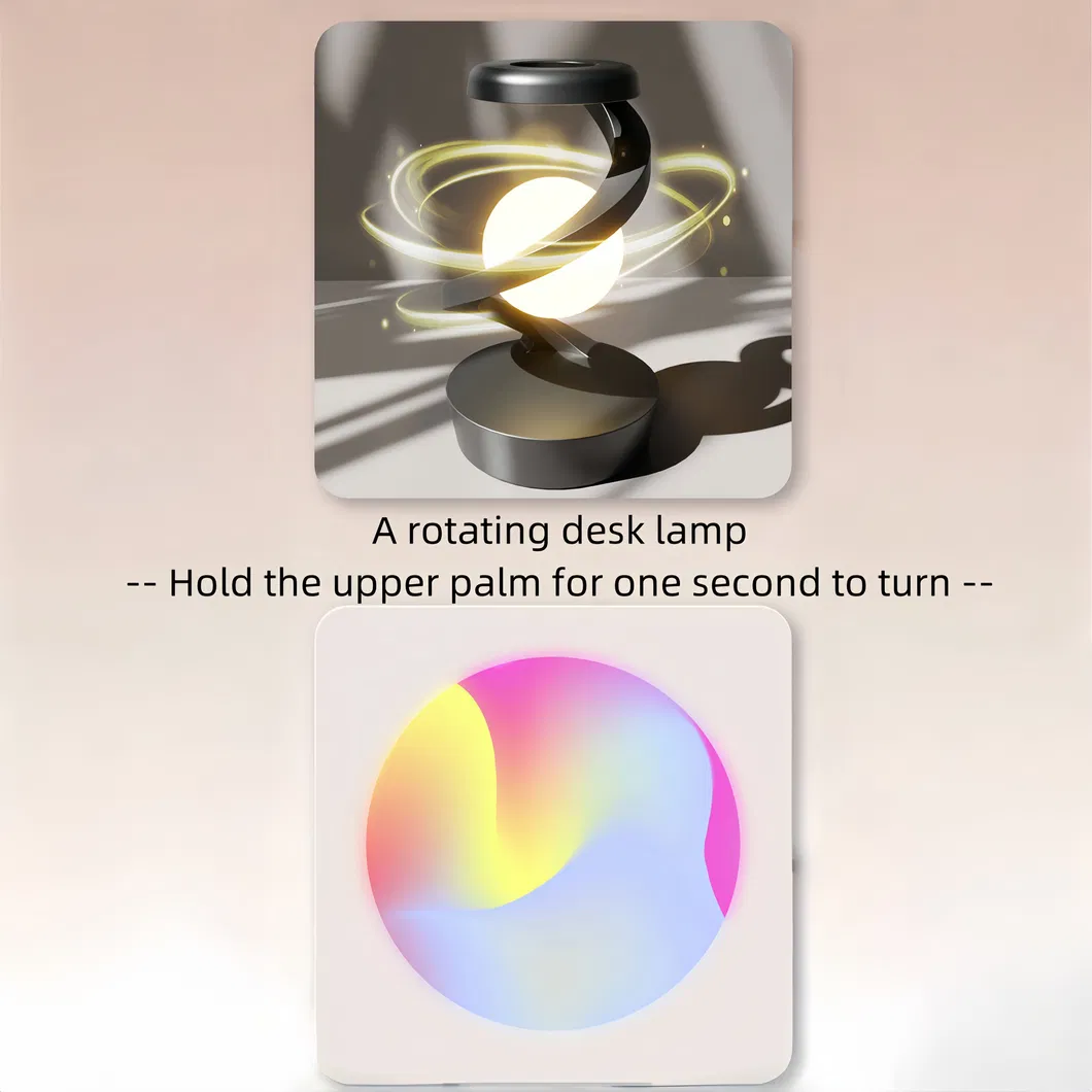 Color-Changing LED Moon Table Lamp with Wireless Charging Feature