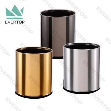 RD-01 10L Metal Room Dustbin - Modern Stainless Steel Trash Can for Hotel Rooms