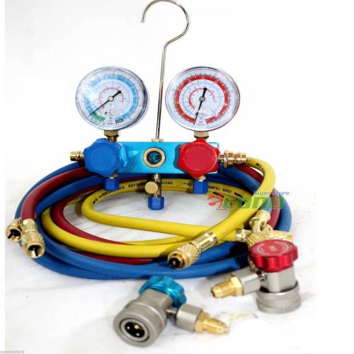 R-134a đồng thau Manifold khổ tập với Couplers