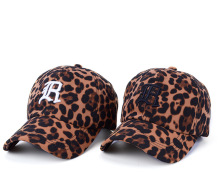 Leopard print hat lady embroidered baseball cap