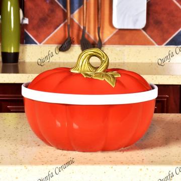 Vaisselle en céramique série citrouille thème Halloween