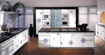 Glossy Colour Painting Kitchen Cabinet