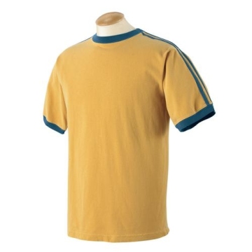 Pigment-Dyed Sport-Stripe T-shirt