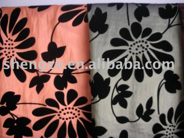 flocking taffeta  fabric