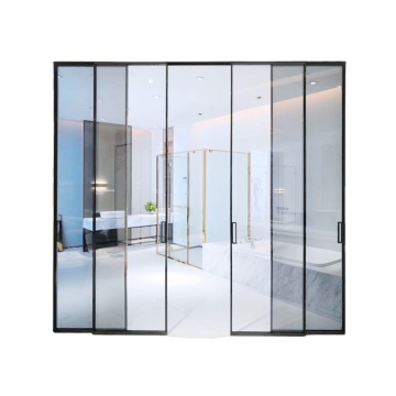 Modern Design WEI DUN High Quality Soundproof Hanger Rail Glass Barn Door