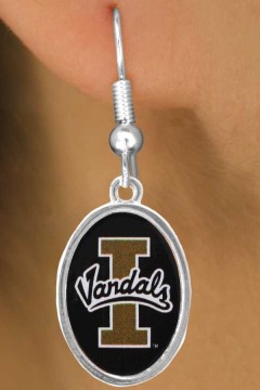 Lead, Cadmium, & Nickle Free Idaho University "Vandals" Logo Earring College Jewelry