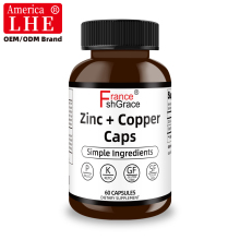 Zinc Copper Caps supplements support skin hair structure