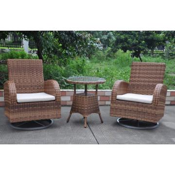 Outdoor Wicker Bistro เก้าอี้หมุนเฟอร์นิเจอร์หวาย