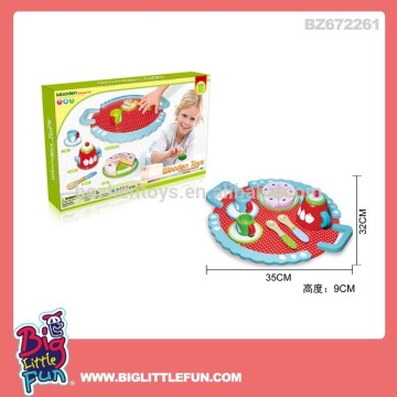 Wooden kitchen set toy plastic tea set toys