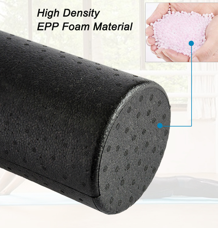 Άσκηση γυμναστικής 36 ιντσών 90cm Eco Black Foam Roller για μασάζ μυών