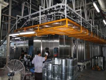 Household appliances paint spraying coating production line