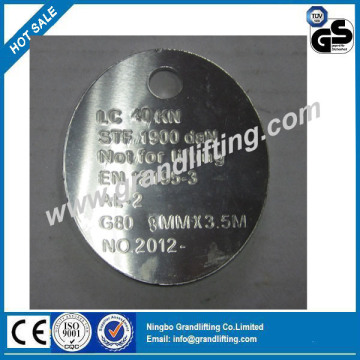 High Quality Aluminum Chain Sling ID Tags