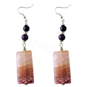 Natural Gemstone Agate Earring