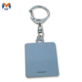 Metal stainless iron custom simple resin keychain