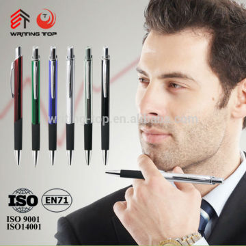 2014 metal ball pen with soft rubber