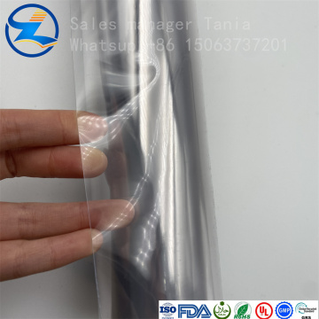 Folha de PVC rígida transparente transparente de 0,6 mm para impressão