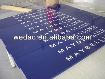 Metal logo display board