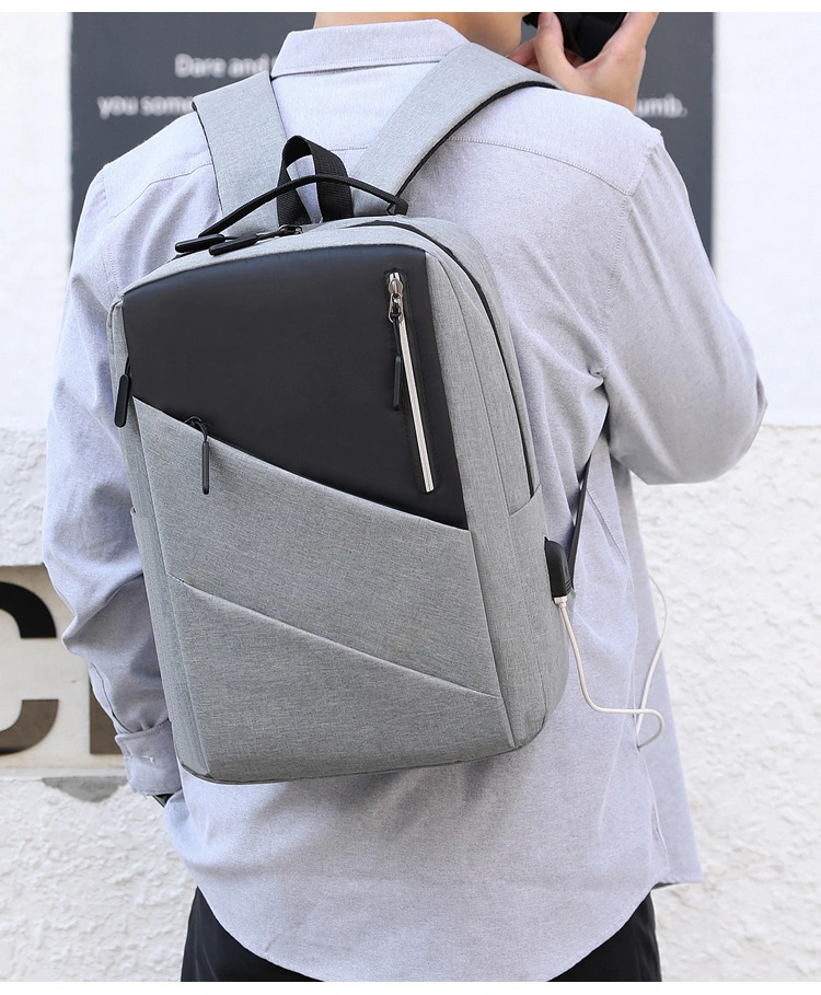 Waterproof Casual School Bag Korean Backpack Business Laptop Bag Men′ S Backpack