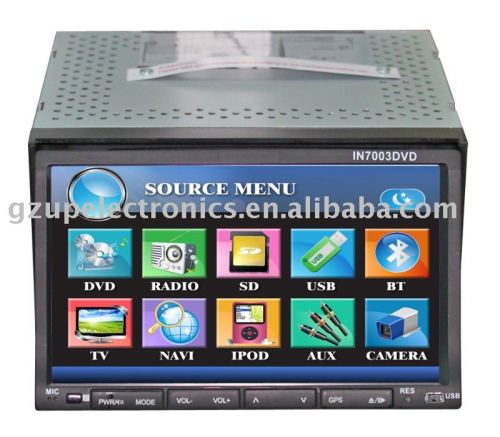 7 inch universal 2 din car dvd player/ gps/bluetooth