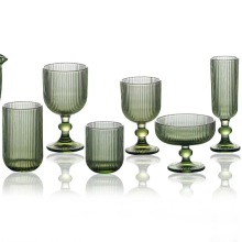 Wholesale Vertical Stripes Glassware for Everyday Use: Mouthwash, Juice, Beer, and Water Cups