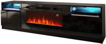 FURNITURE & RUGS York 02 Electric Fireplace Modern 79" TV Stand