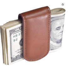 Custom Genuine Leather Minimalist Magnetic Money Clip