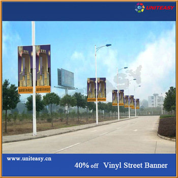 Lamp post banner advertising