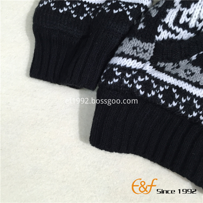 Black-white Color Cardigan Sweater