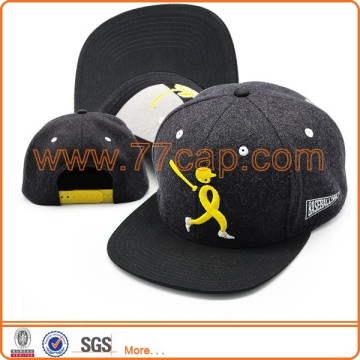 Hiqh Quality Wool Acrylic Snap back Cap Hat