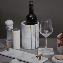 Factory Direct Marble Stone Wine Bottle Chiller and Ice Bucket for Champagne