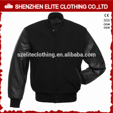 wholesale plain black quilted long bomber jacket mens
