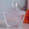 Square Glass Candy Jar Of Mercury Effect/Clear