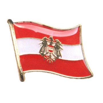 Austria Flag Design Lapel Pin With Enamel Colors