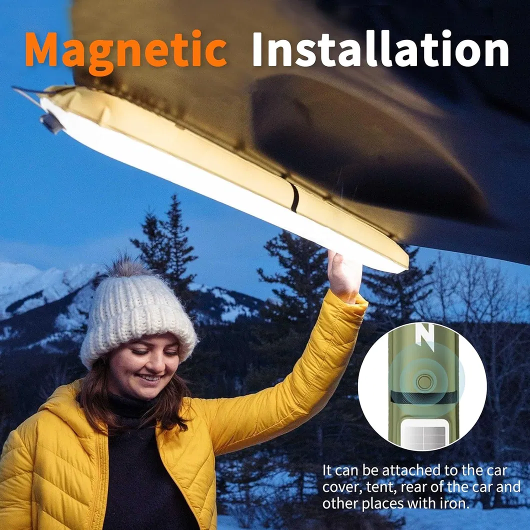 Inflatable Solar Camping Lantern, USB Rechargeable, 4 Lighting Modes, IP66 Waterproof, Portable and Lightweight Tent Light