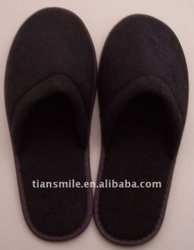 black terry hotel slipper