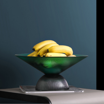 European-Style Household Glass Fruit Bowl