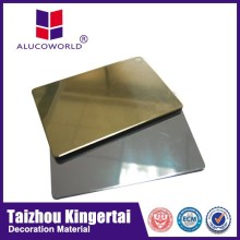 Alucoworld Advanced construction material gold mirror decorative wall panel