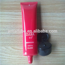 Red Color Silkscreen Printing Plastic Tube With Flip Top Cap