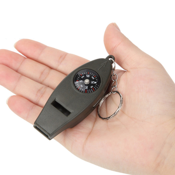 Green mini multifunction 4-in-1 Survival Whistle