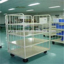 best selling custom design Secure heavy duty 3 side Collapsible Zinc laundry trolley carts