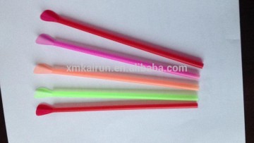 Disposable plastic drinking straw with spoon/plastic spoon straw (200mm)