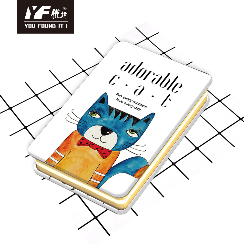 Adorable cat style cute metal cover notebook