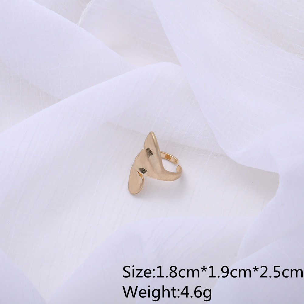 High quality adjustable gold plating opening rings personality initial rings for women minimalist jewelry wholesale