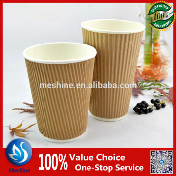 Disposable printed ripple paper insulated coffee cups